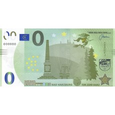 0 Euro biljet Bad Harzburg Tor zum Harz 