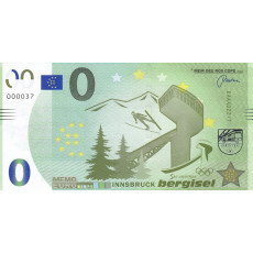 0 Euro biljet Innsbruck Bergisel skischans 