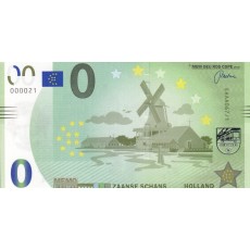 0 Euro biljet Zaanse Schans 
