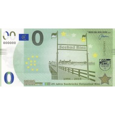 0 Euro biljet Pier Binz 