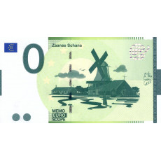 0 Euro souvenir biljet Zaanse schans