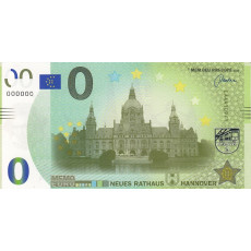 0 Euro biljet Rathaus Hannover