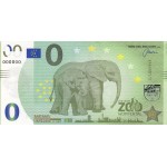 0 Euro biljet Wuppertal Zoo Olifanten 